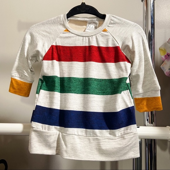 Primary stripes unisex kids raglan sweater - Picture 1 of 2